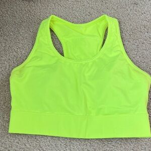 Fabletics Neon Yellow Sports Bra